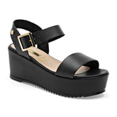 Sandalia para mujer color negro marca Moramora