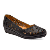 Zapato de horma cómoda para mujer color negro marca Mora Confort