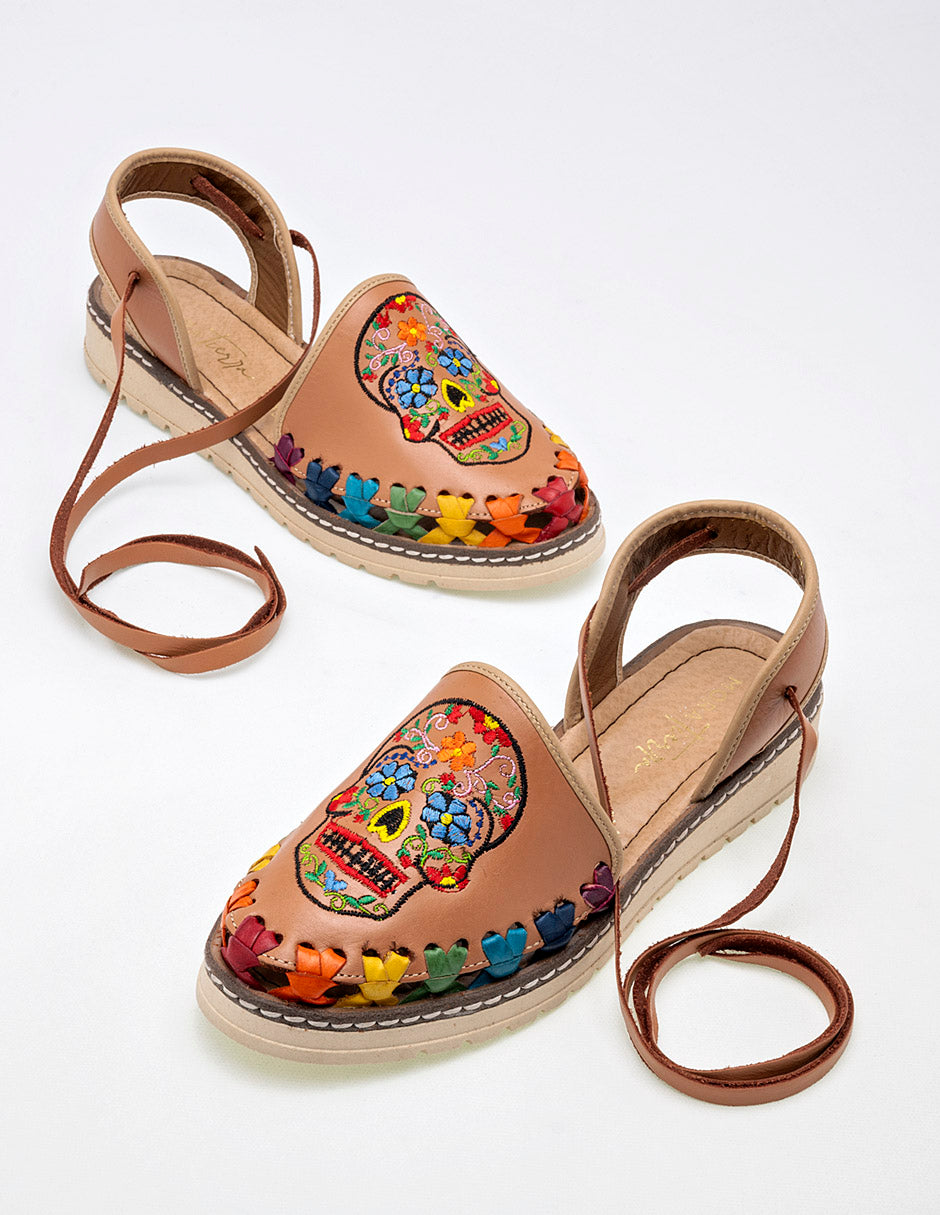 Sandalia artesanal de piel para Mujer 111329