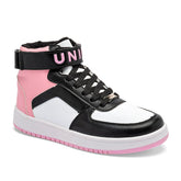 Tenis urbano para mujer color rosa y detalles negros en Moramora