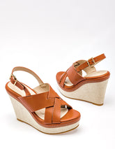 Sandalia cuña para Mujer Camel cod. WINONA