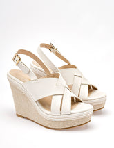 Sandalia cuña para Mujer Marfil WINONA