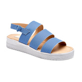 Sandalia Plataforma para Mujer Azul Gerarda en Moramora
