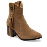 Moramora - Botín Tacón para Mujer Camel Mirella