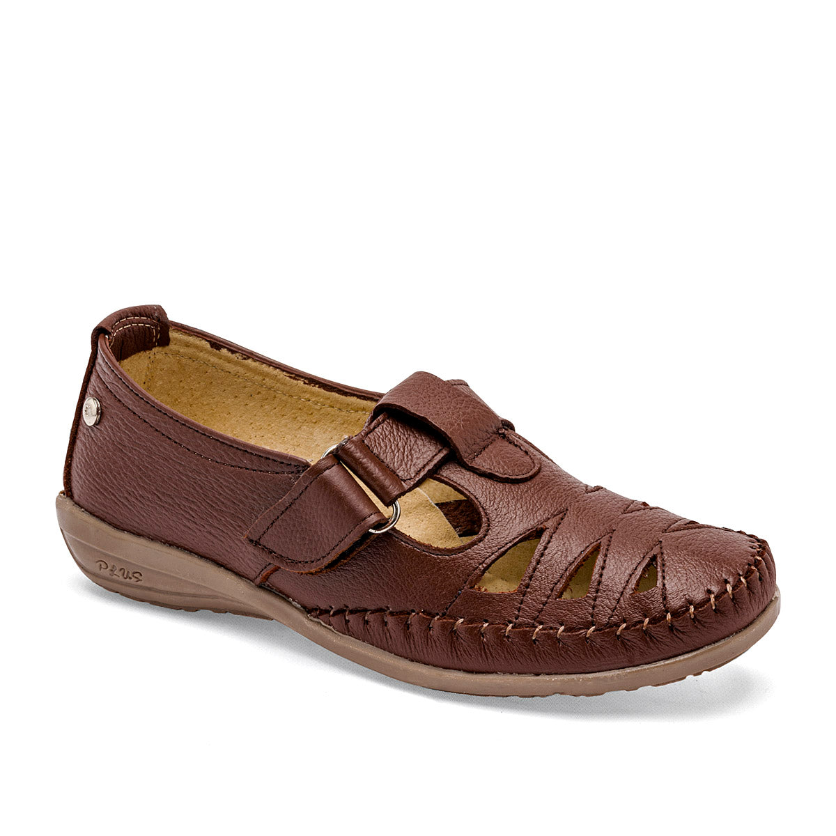 Zapato de horma cómoda para mujer color café marca Mora Confort 