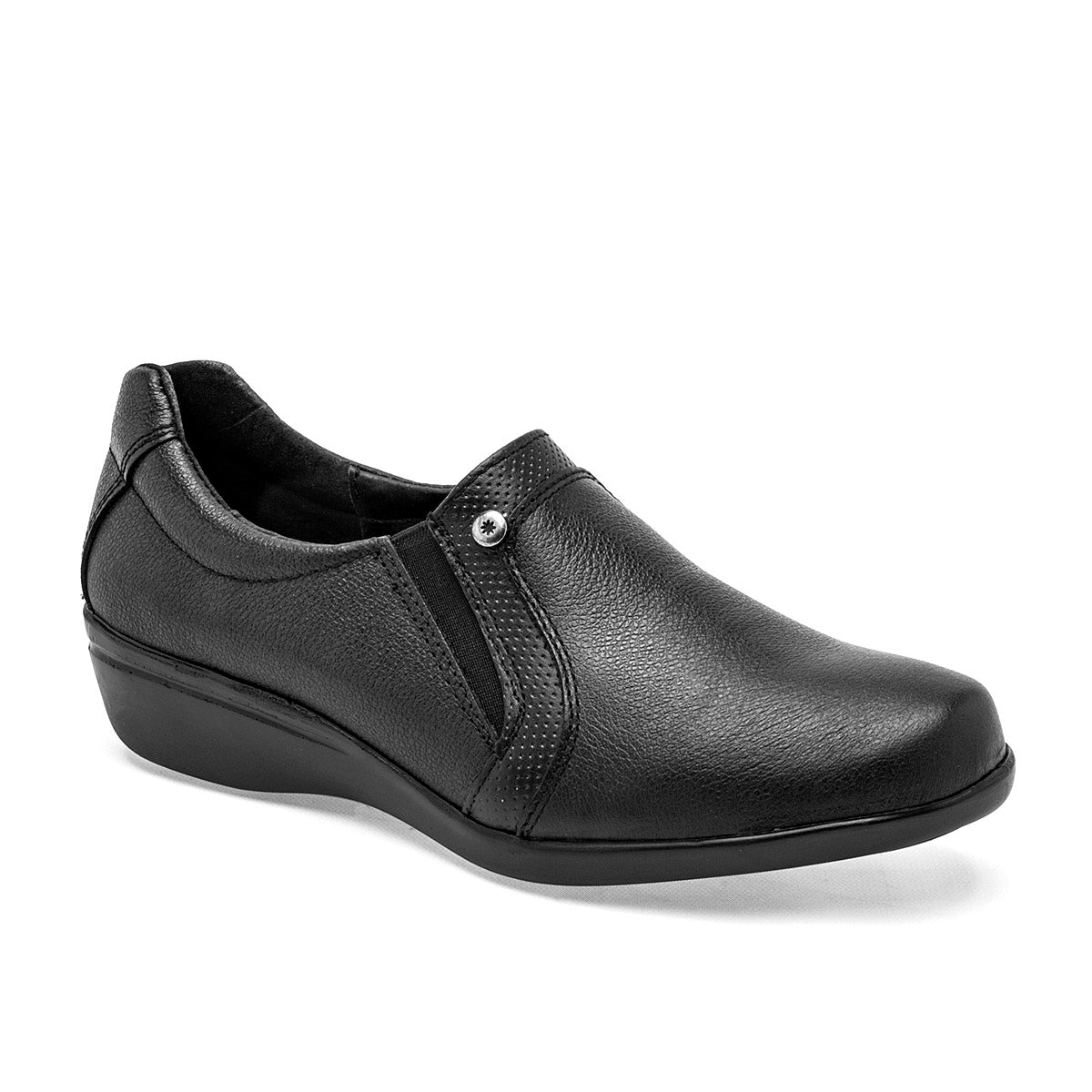 Zapato de horma cómoda para mujer color negro marca Mora Confort
