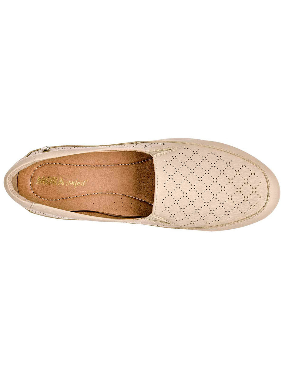 Zapato confort beige Mora Confort para mujer KALA