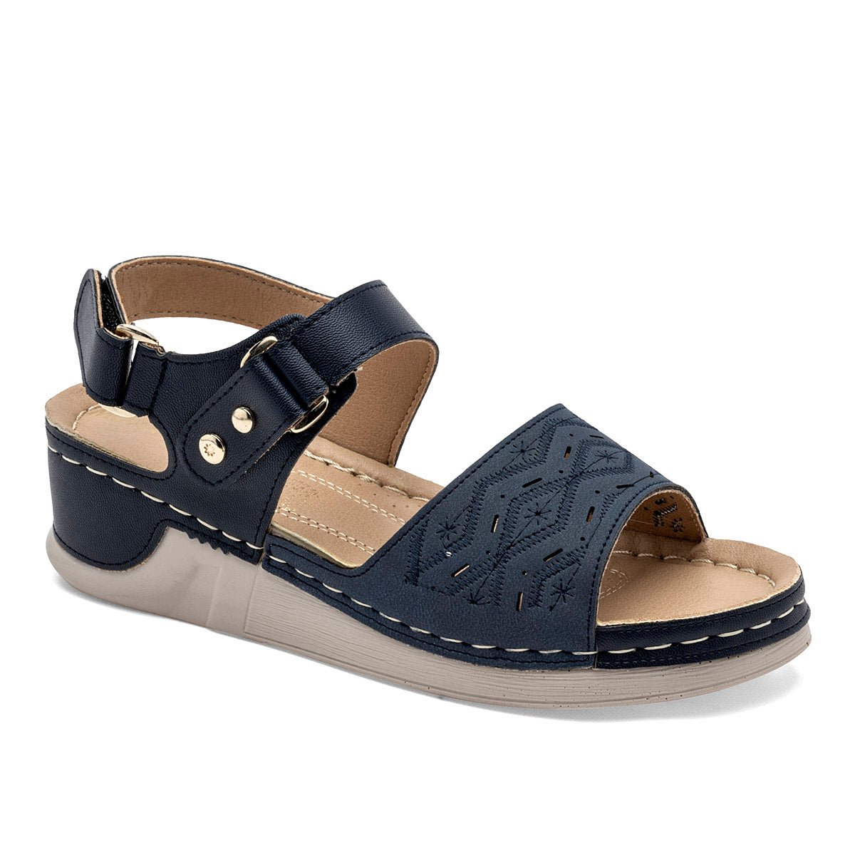 Sandalia para mujer color azul Mora Confort