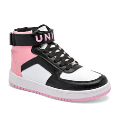 Tenis urbano para mujer color rosa y detalles negros en Moramora