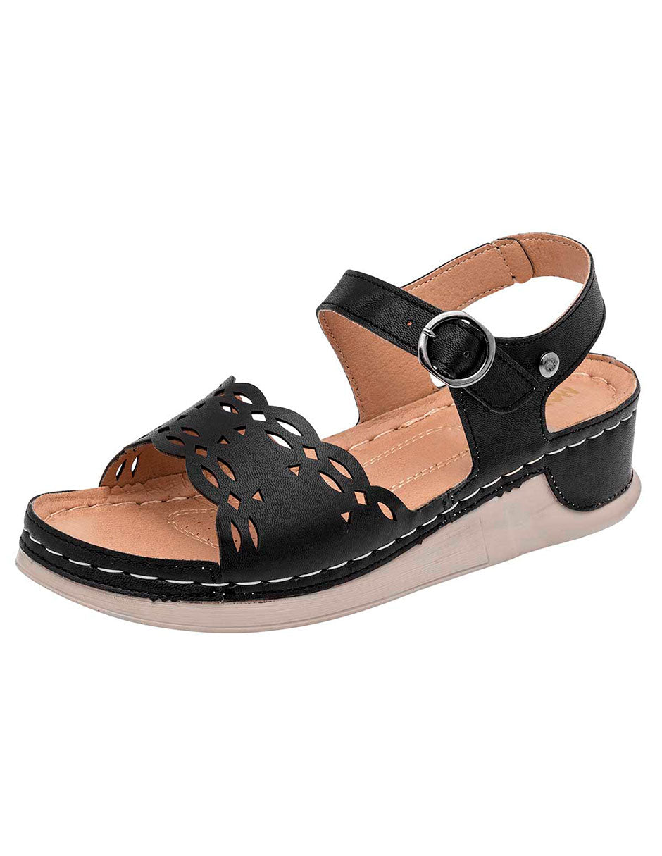 Sandalia Mora Confort para mujer ALIZA color negro en Moramora