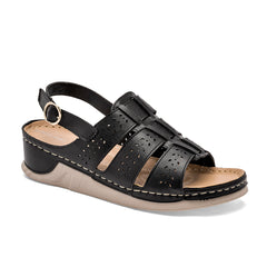 Sandalia para mujer color negro marca Mora Confort 