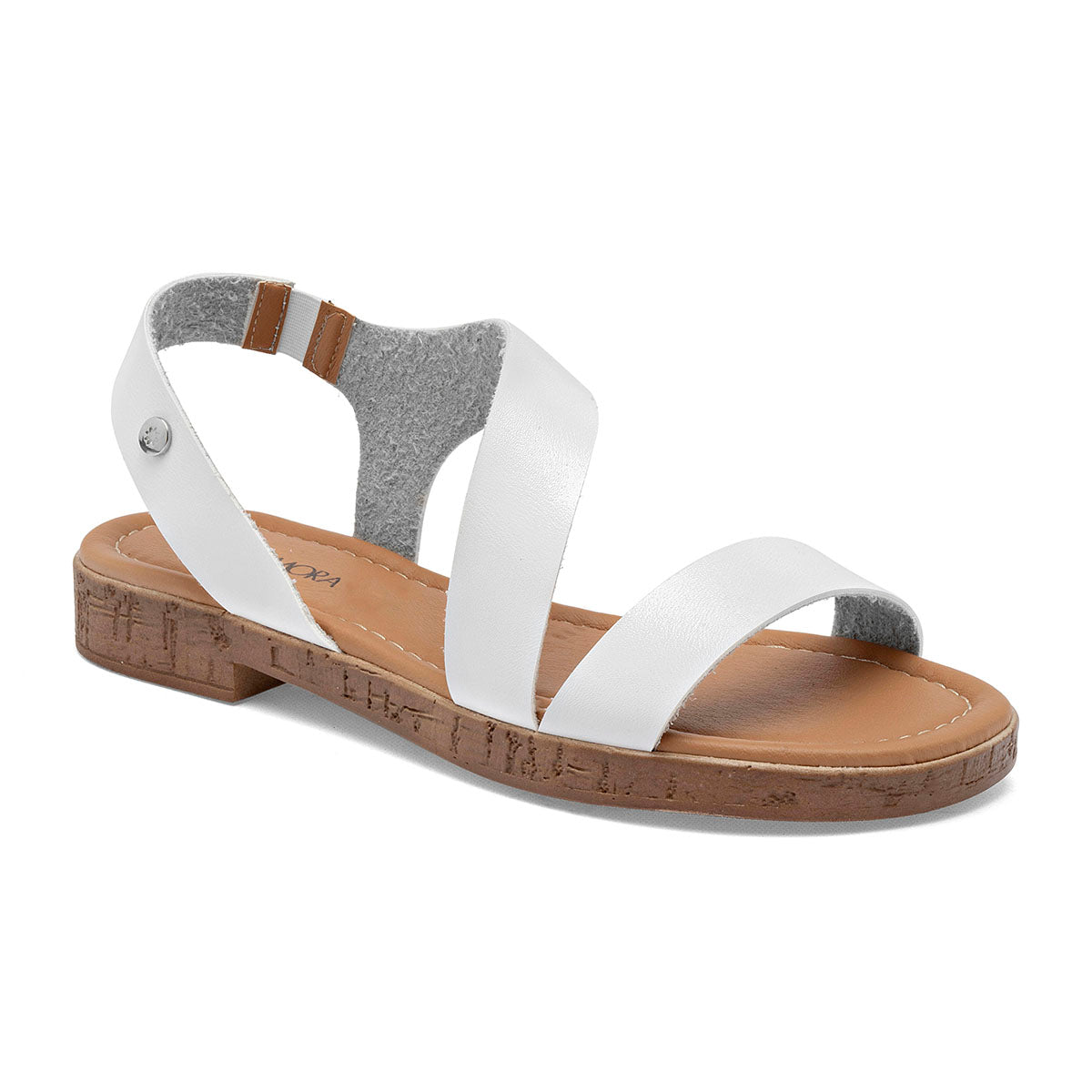 Sandalia para mujer color blanco marca Moramora 