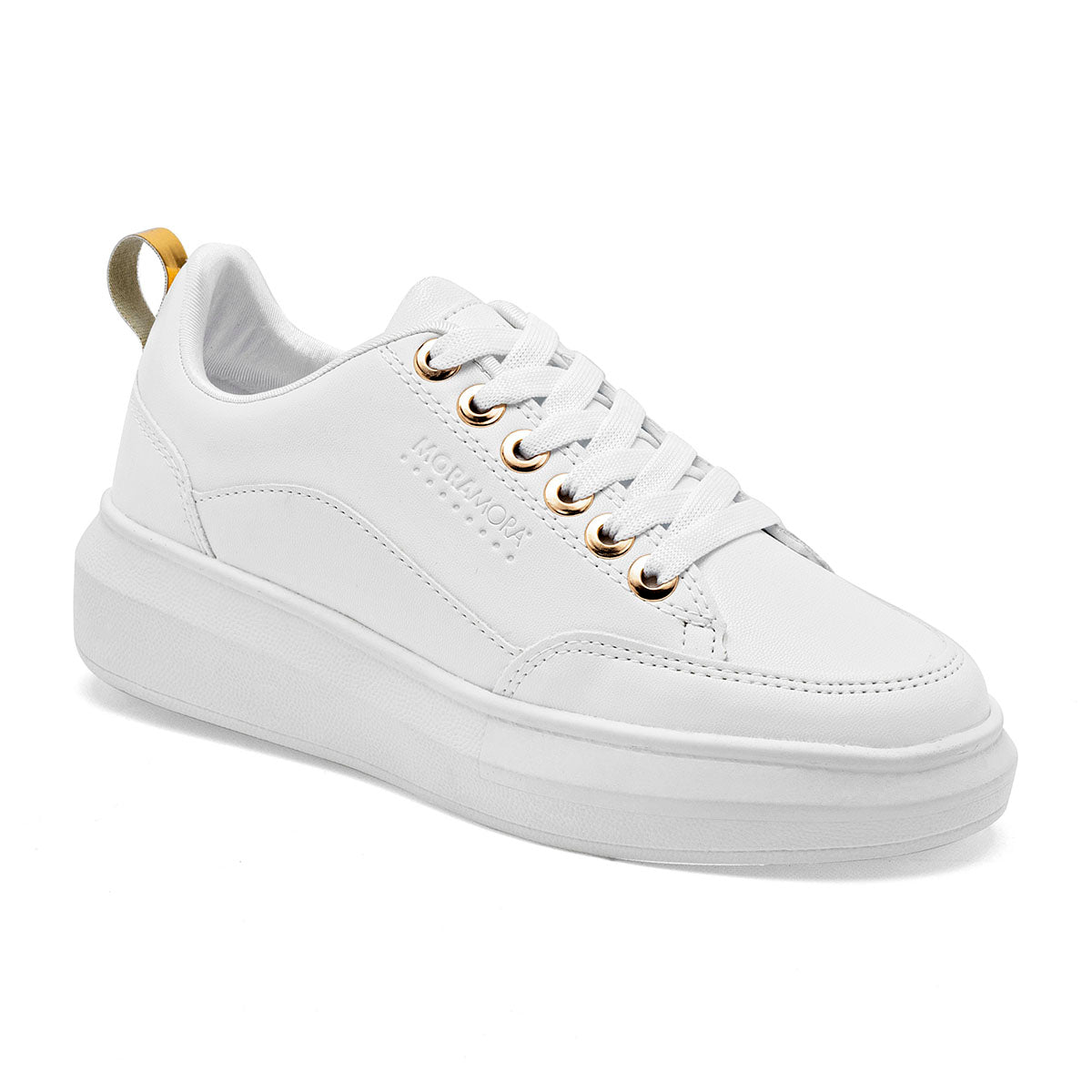 Tenis urbano para mujer color blanco marca Moramora