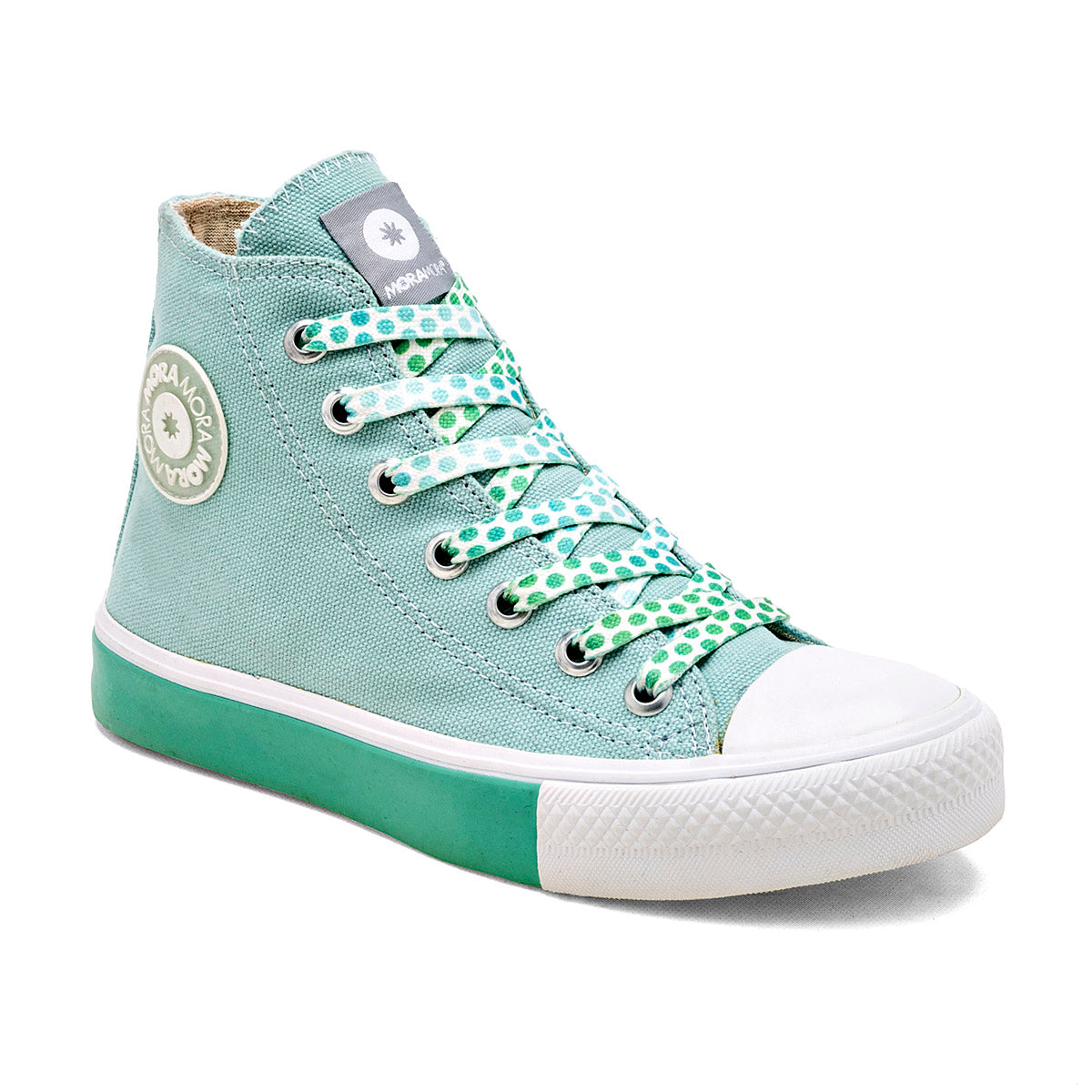 Tenis urbano para mujer color verde marca Moramora 