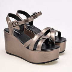 Sandalia con plataforma para Mujer marca Moramora Gris cod. 121696