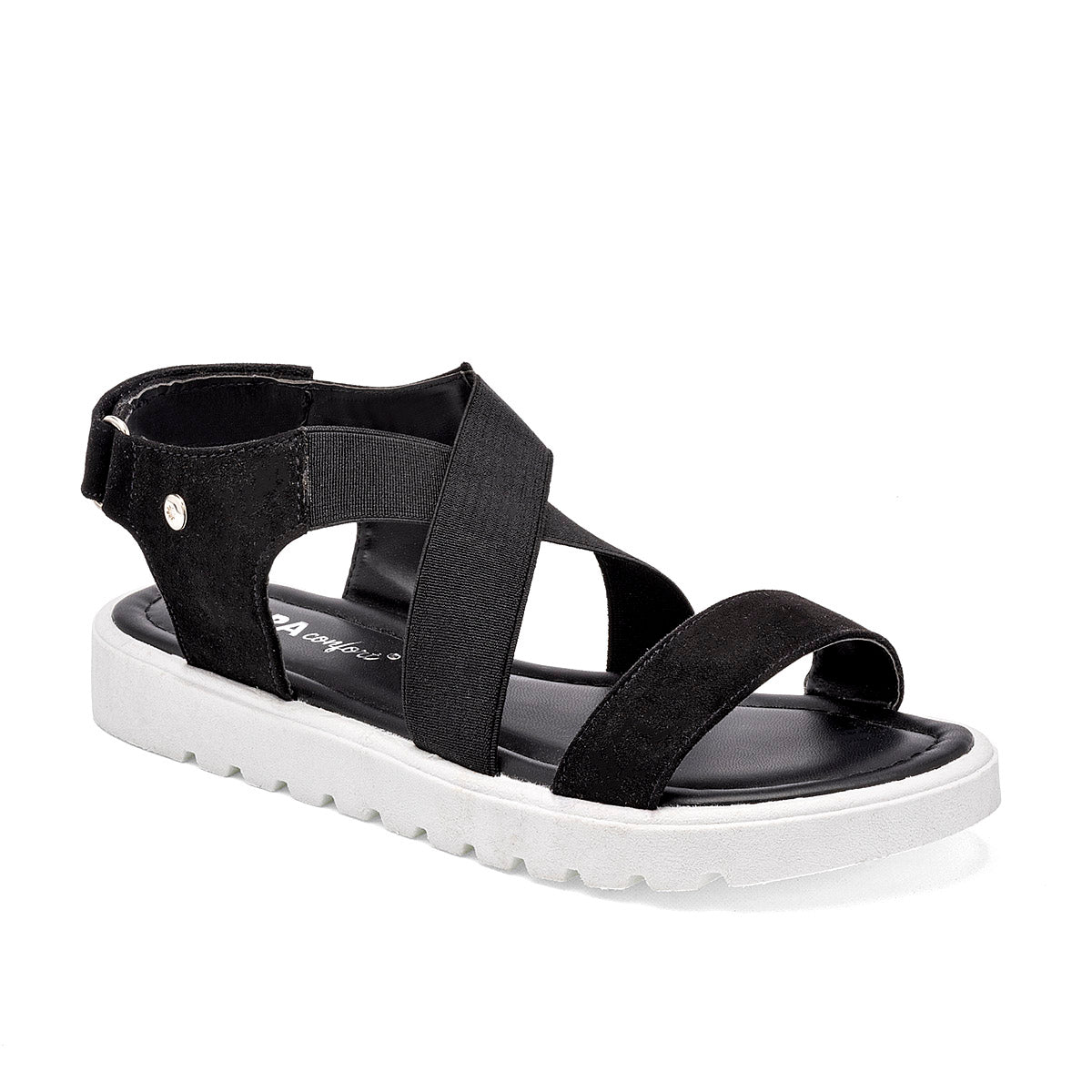 Sandalia para mujer color negro marca Mora Confort