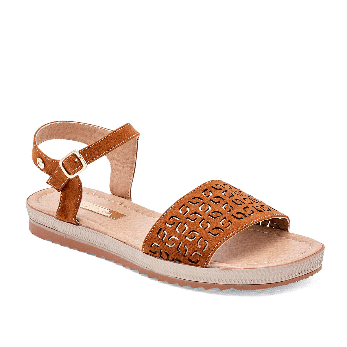 Sandalia para mujer color café marca Moramora 