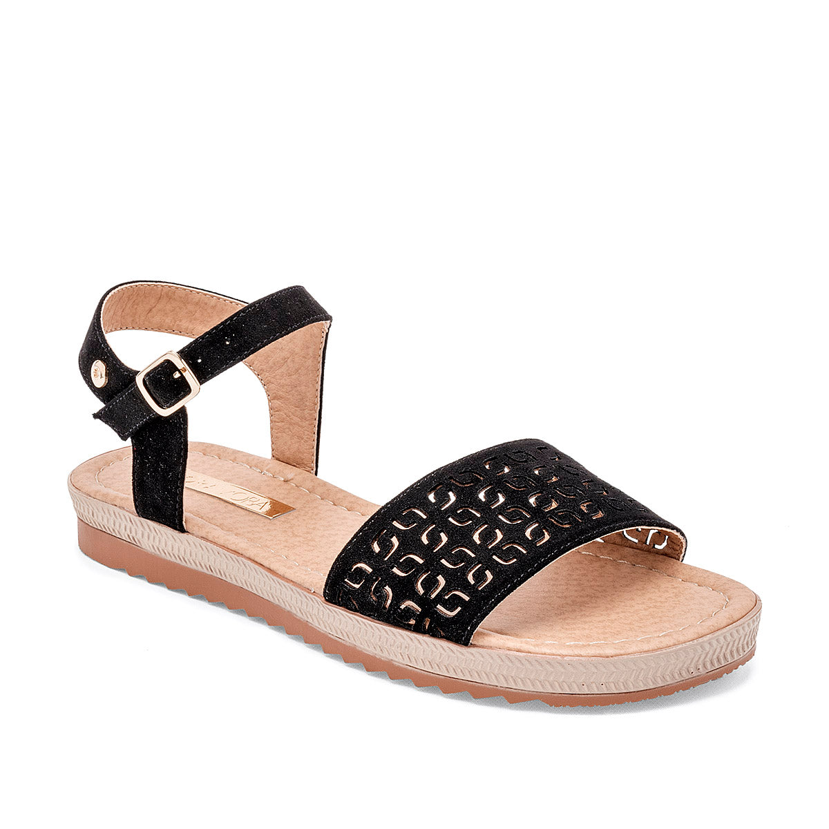 Sandalia para mujer color negro marca Moramora