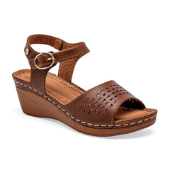 Sandalia para mujer color café Mora Confort