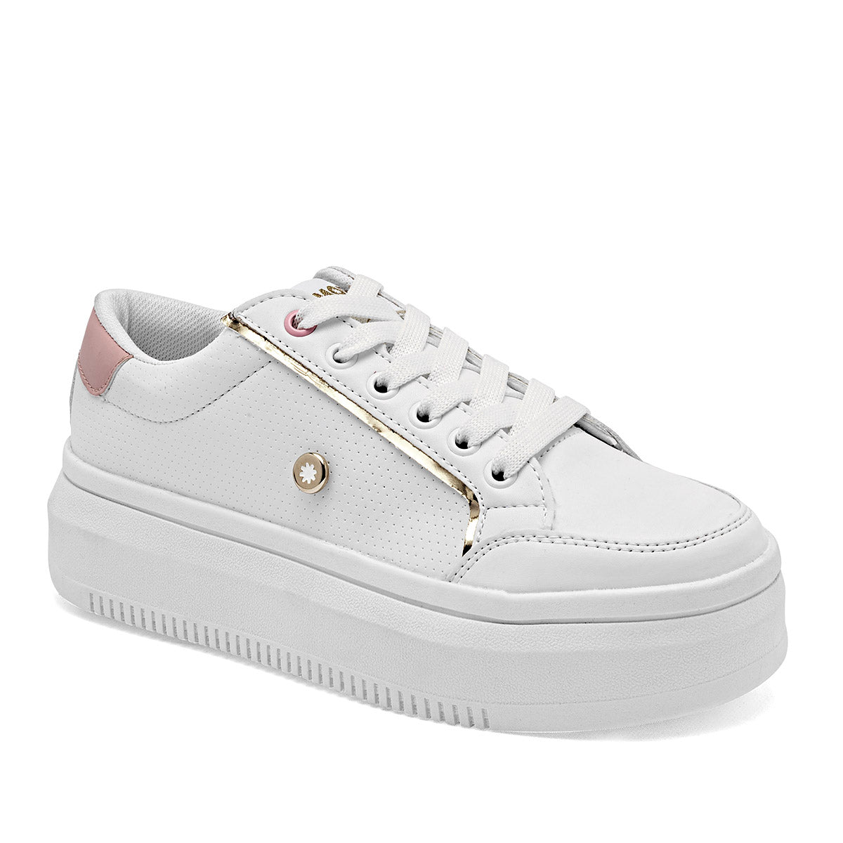 Tenis urbano para mujer color blanco marca Moramora