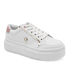 Tenis urbano para mujer color blanco marca Moramora