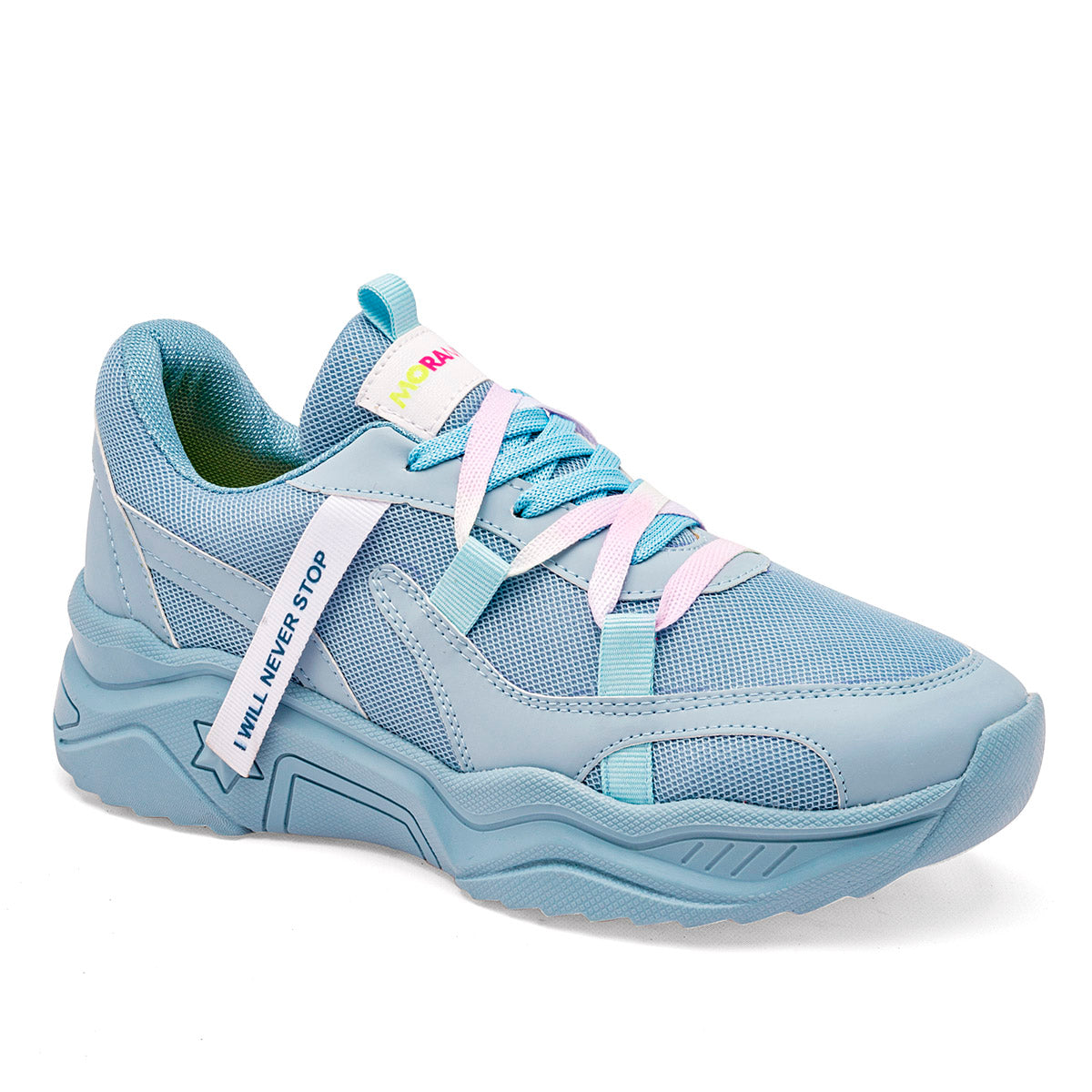 Tenis urbano para niña color azul marca Moramora