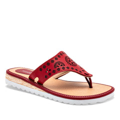 Sandalia para mujer color rojo de Mora Tierra