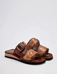 Sandalia de piel  para Mujer   cod. 137169