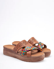 Sandalia de piel  para Mujer   cod. 137180