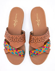 Sandalia de piel  para Mujer   cod. 137180