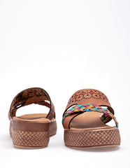 Sandalia de piel  para Mujer   cod. 137180