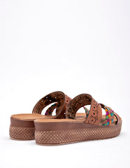 Sandalia de piel  para Mujer   cod. 137180