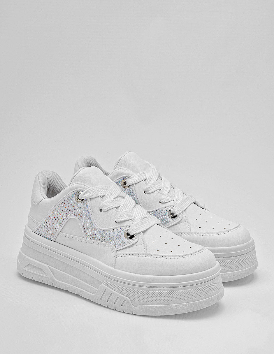 Tenis urbanos para Mujer Moramora NELIDA color blanco