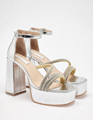 Zapatilla para graduación para Mujer  GALIA  color plateado en Moramora
