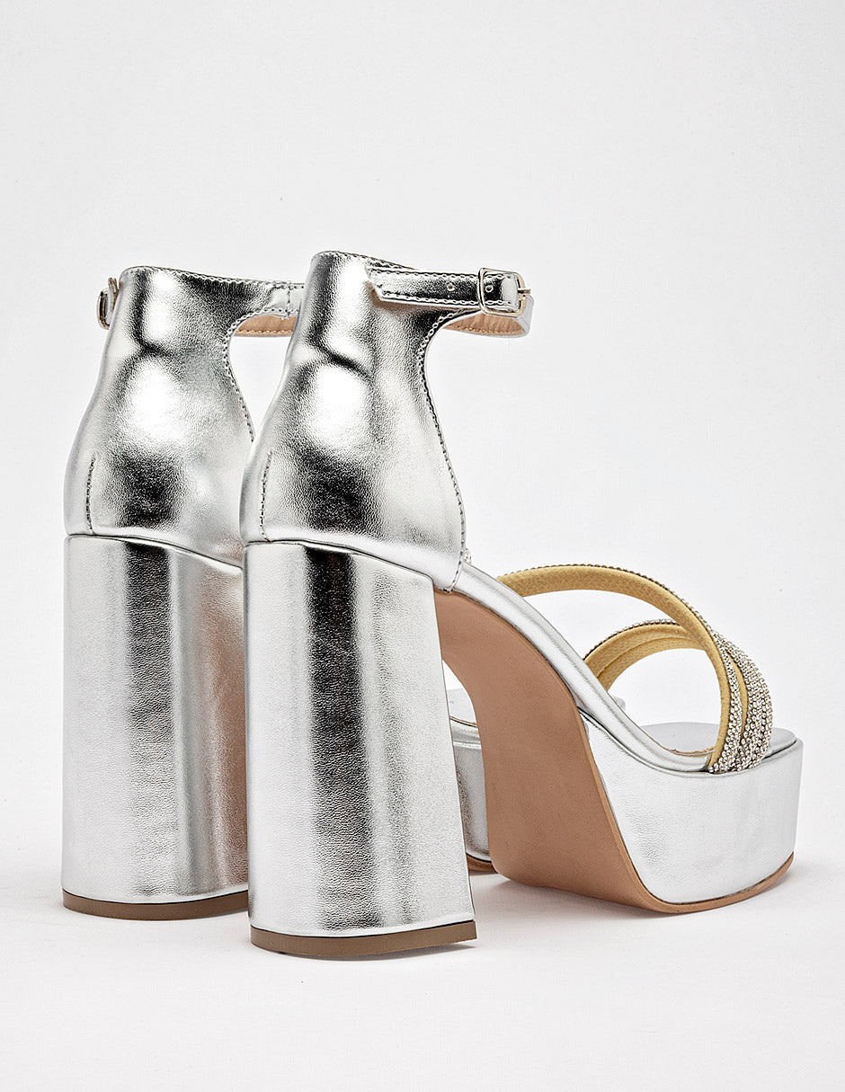 Zapatilla para graduación para Mujer  GALIA  color plateado en Moramora
