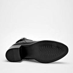 Botín de piel  para Mujer  marca Moramora Negro cod. 137933