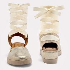 Sandalia  para Mujer  marca Moramora Oro cod. 138084