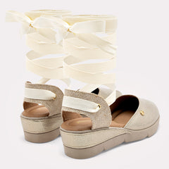Sandalia  para Mujer  marca Moramora Oro cod. 138084