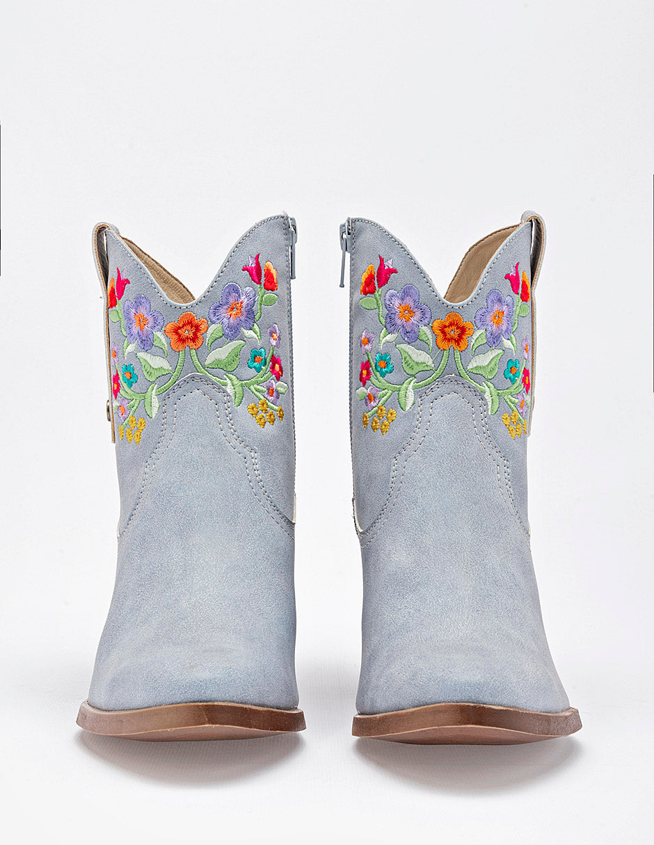 Botín Tacón para Mujer Azul CORAL en Moramora