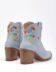 Botín Tacón para Mujer Azul CORAL en Moramora