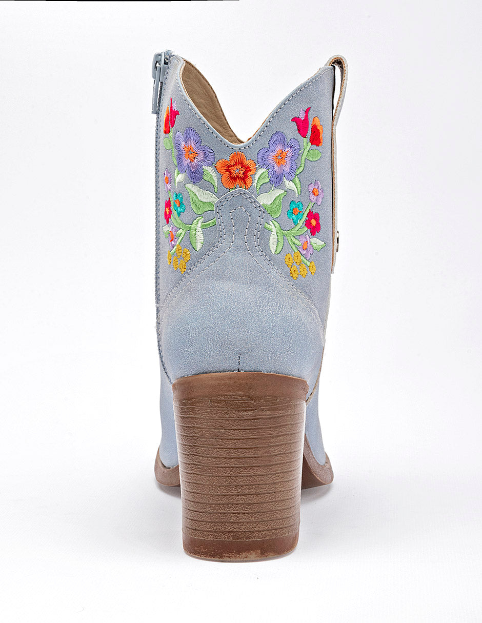 Botín Tacón para Mujer Azul CORAL en Moramora