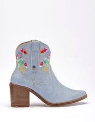 Botín Tacón para Mujer Azul CORAL en Moramora