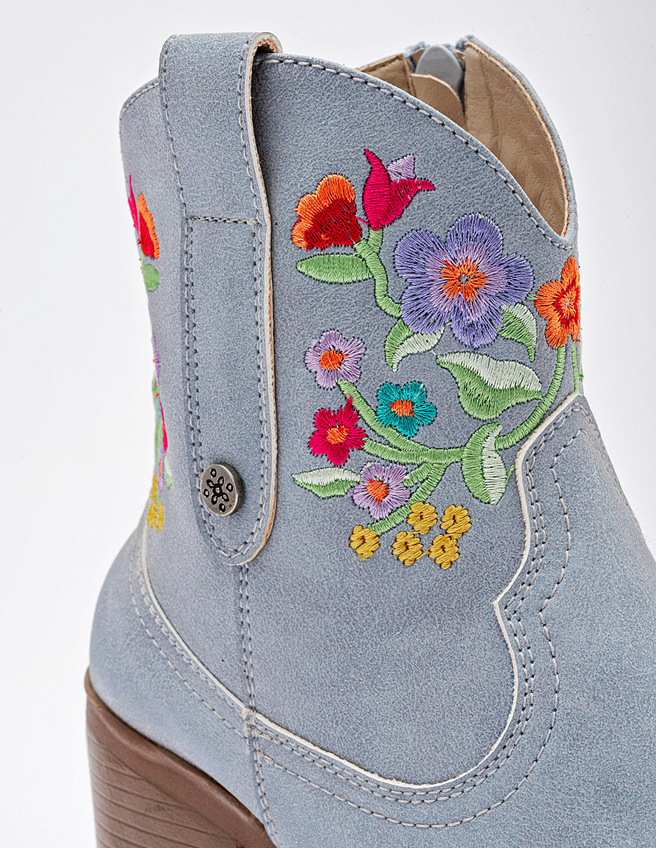 Botín Tacón para Mujer Azul CORAL en Moramora