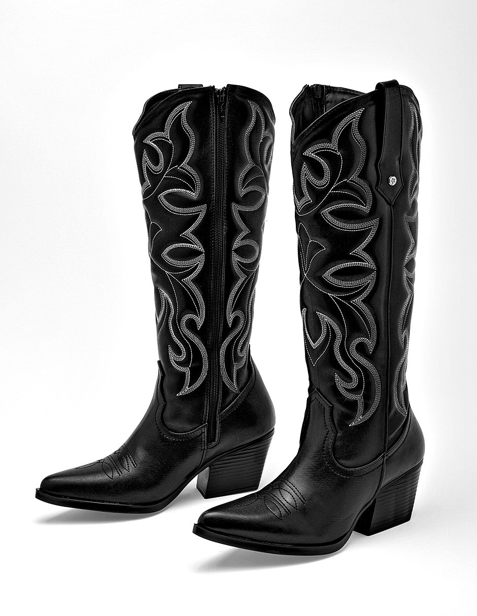Bota Tacón para Mujer Negro ARABELA en Moramora