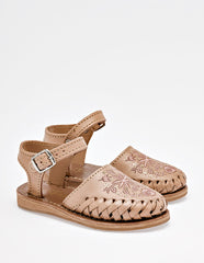 Sandalia artesanal para Preescolar Niña  Beige Margaret en Moramora
