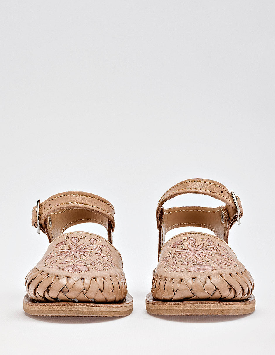 Sandalia artesanal para Preescolar Niña  Beige Margaret en Moramora 