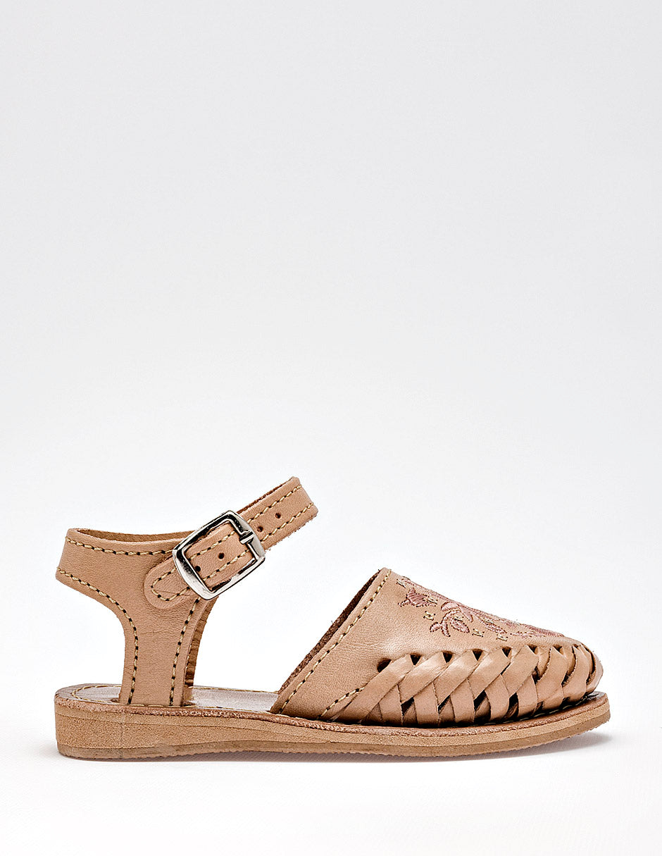Sandalia artesanal para Preescolar Niña  Beige Margaret en Moramora