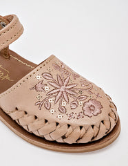 Sandalia artesanal para Preescolar Niña  Beige Margaret en Moramora