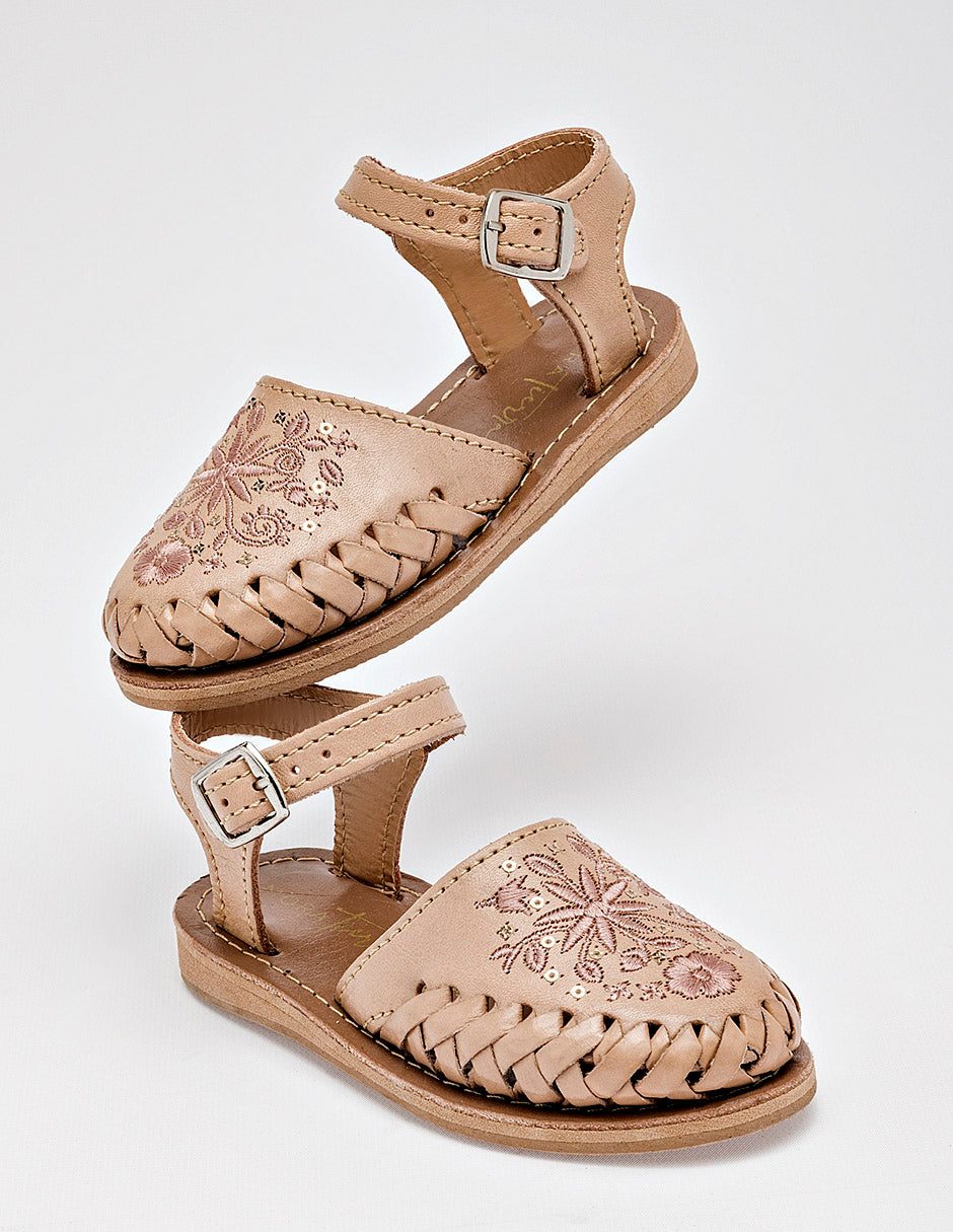 Sandalia artesanal para Preescolar Niña  Beige Margaret en Moramora