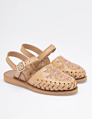 Sandalia artesanal para Niña  Beige Margaret en Moramora